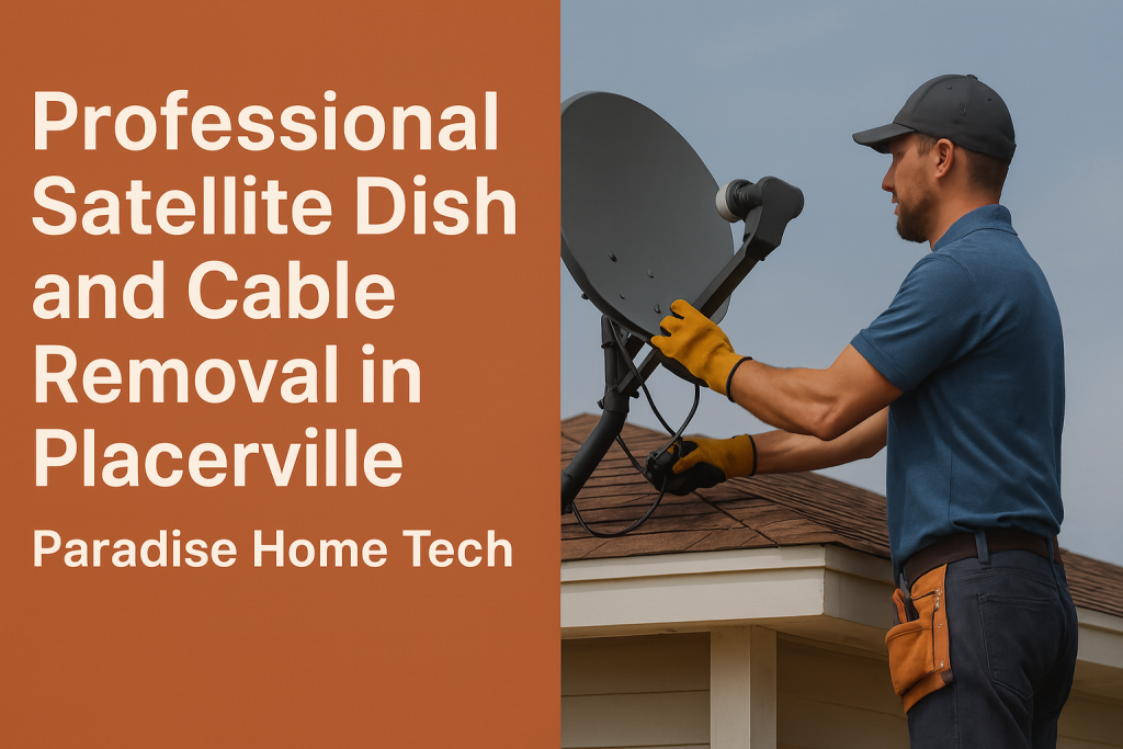 Professional Satellite Dish and Cable Removal in Placerville Paradise Home Tech